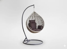 Závesné kreslo SOLARIA S sivé / hnedé / tmavosivé FAT0209