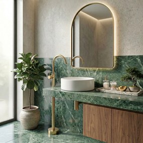 Rea Lungo, voľne stojaca umývadlová batéria, zlatá lesklá, REA-B4307