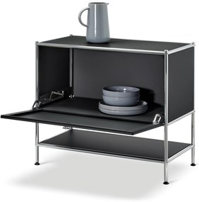 Odkladacia skrinka »CN3« s 1 výklopnými dvierkami, čierna