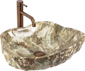 Rea Isla Canyon, umývadlo na dosku 490x370x140 mm, imitácia kameňa, REA-U7884