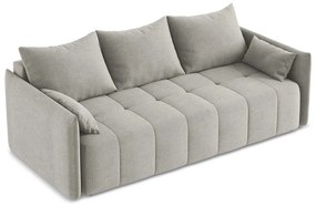 Svetlosivá rozkladacia/s úložným priestorom pohovka 225 cm Moku – Makamii