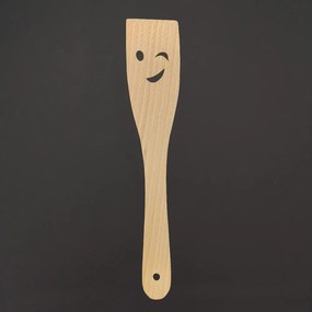 AMADEA Drevená obracačka s úsmevom, masívne drevo, dĺžka 28 cm