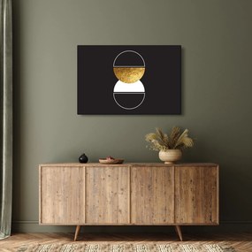 Obraz - Abstrakcia zlatá a čierna N⁰2 (90x60 cm)