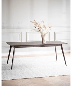 Tmavohnedý rozkladací jedálenský stôl v dekore duba 90x190 cm Yumi – Rowico