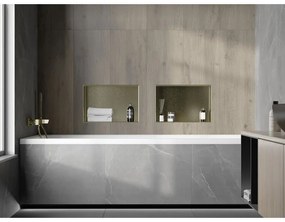 Mexen X-Wall-NR, polička na zapustenie pod obklad bez goliera 45 x 30 cm, zlatá lesklá, 1951453010