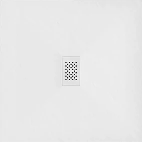 Mexen Hugo, štvorcová sprchová vanička SMC 100 x 100 cm, biela, biela krytka, 42101010-W