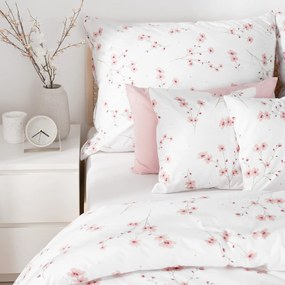 Goldea bavlnené posteľné obliečky - kvitnúce sakury 140 x 200 a 70 x 90 cm