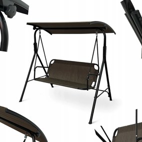 Záhradná hojdačka 4006D pre 3 osoby – zlatohnedá