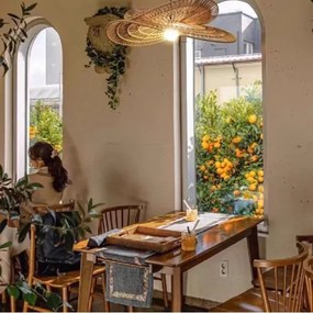 Immax 08266L - Luster na lanku MARIPOSA 1xE27/40W/230V pr. 80 cm juta