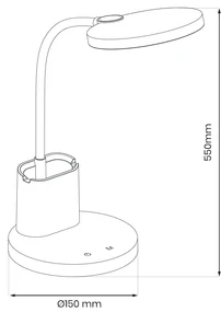 Stolná LED lampa Scuola, 1x LED 8w, 3000-6000k, b