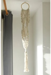 Macramé závesný držiak na kvetináč - Ratanová obruč