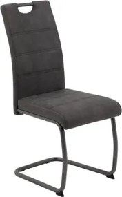 Jedálenská stolička Flora II, antracitová vintage látka%