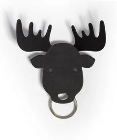 Vešiačik na kľúče Qualy Moose Key Holder, los čierny