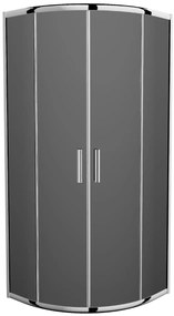 Sprchovací kút maxmax MEXEN RIO grafit - štvrťkruh 90x90 cm, 863-090-090-01-40