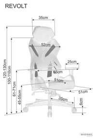 SIGNAL MEBLE Kancelárska stolička REVOLT