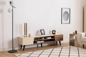 Clark TV stolík z orechového dreva a béžovej farby