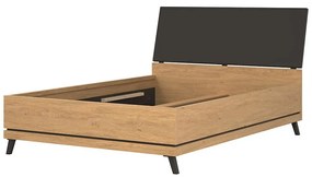 Posteľ Ate At15/140 Dub/čierna