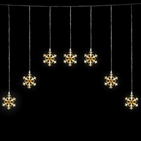 Aigostar - LED vonkajší vianočný reťaz 84xLED/230V 1,2x1m IP44 teplá biela vločky