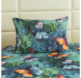 Plachta z mikrovlákna 140x240 cm a povlak na vankúš 50x70 cm COLORFUL BUTTERFLY, farebné