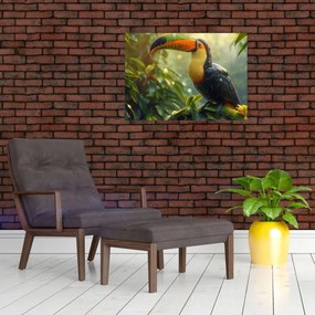 Sklenený obraz - Tukan (70x50 cm)