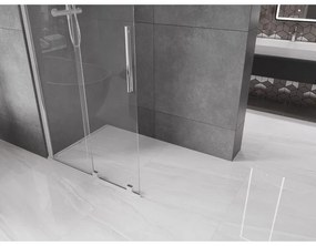 Mexen Velar, posuvné dvere do otvoru typ Walk-In 80 cm, 8mm číre sklo, chrómová, 871-080-000-03-01