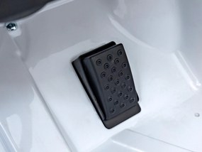 Ramiz Aston Martin DBX na batérie pre deti Biely + diaľkové ovládanie + EVA + pásy + pomalý štart + LED zvuk