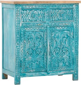 furniture-nabytek.cz - Masívna komoda Santa Cruz z mangového dreva, modrá, lakovaná