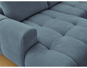 Modrá rozkladacia/s úložným priestorom rohová pohovka (pravý roh/do tvaru "U") Fuji – Bobochic Paris