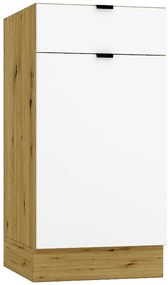 Kuchynská skrinka Cosmo Gianna D40s/1 P/L Biela Aljaška/Dub Artisan