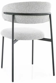 JEDÁLENSKÁ STOLIČKA POLA BÉŽOVÁ + ČIERNE NOHY