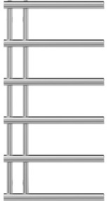 Mexen Jukon, vykurovacie teleso 988 x 500 mm, 364 W, chrómová, W116-0988-500-00-01