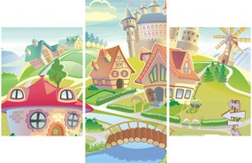 Obraz - Farebné mestečko (90x60 cm)