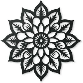 drevko Mandala na stenu Hviezdica Rozmer obrazu: 44,5 x 44 cm, Farba dekorácie: Čierna
