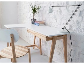 Pracovný stôl s bielou doskou 85x135 cm Luka - Ragaba