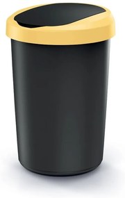 Odpadkový kôš COMPACTO 40 L čierny/žltý