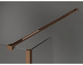 Mexen Kioto, sprchový kút typ Walk-in 120x90x40 cm, 8mm číre sklo, profil ružové zlato, 800-120-090-221-60-00-040