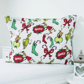 Jerry Fabrics Vianočné bavlnené obliečky 140x200 + 70x90 cm - Grinch "The Grinch"