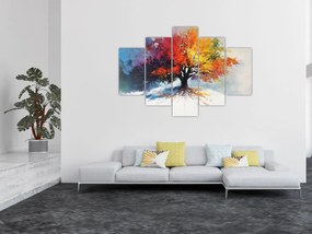 Obraz - Pestrofarebný strom (150x105 cm)
