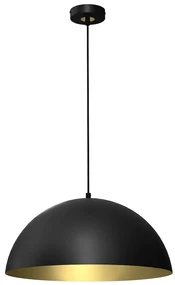 Závesné svietidlo Beta, 1x zlaté/čierne kovové tienidlo, (fi 45cm), b