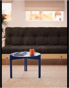 Modrý okrúhly konferenčný stolík z borovicového dreva ø 80 cm Sticks – Karup Design