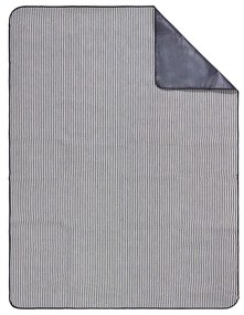 Butlers WANDERLUST Pikniková deka 150 x 200 cm - modrá/krémová