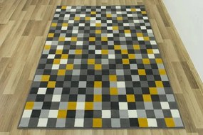 Koberec Luna 503629/89915 štvorce žltý