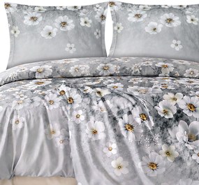 SATÉNOVÉ OBLIEČKY LUXURY SOLARA 200X220 CM, 2KS 70X80 CM KVETY