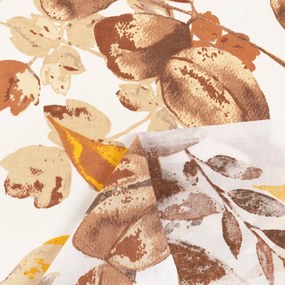 Biante Bavlnený záves Sandra SA-530 Hnedý eukalyptus na bielom 150x180 cm