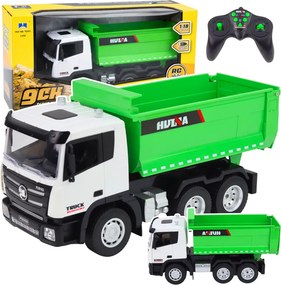 HUINA Diaľkovo ovládaný sklápač RC Huina, zelený, mierka 1:18