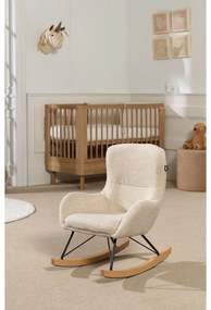 Béžové hojdacie detské kresielko z textílie buklé Rocky – Vipack