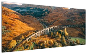 Obraz mosta v škótskom údolí (120x50 cm)