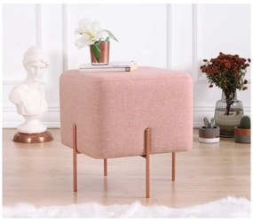 Svetloružový taburet Copper – Artie