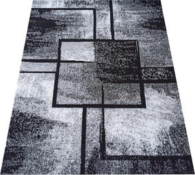 DY Sivo-čierny koberec s geometrickým vzorom Soho 16 Rozmer: 60x100 cm