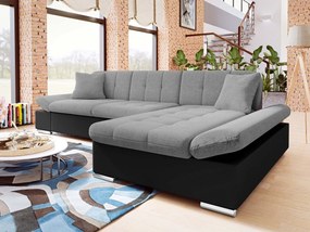 Sedacia súprava Laviva, Dostupné poťahy: Soft 011 (čierna) ekokoža + Soul 17, Strana: pravá